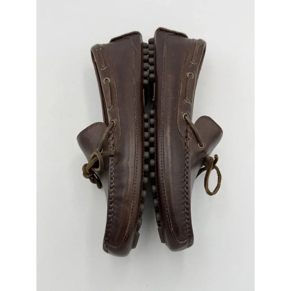 Cole Haan Grant Driver Moc Brown Leather Driving Loafers Shoes Men 8M